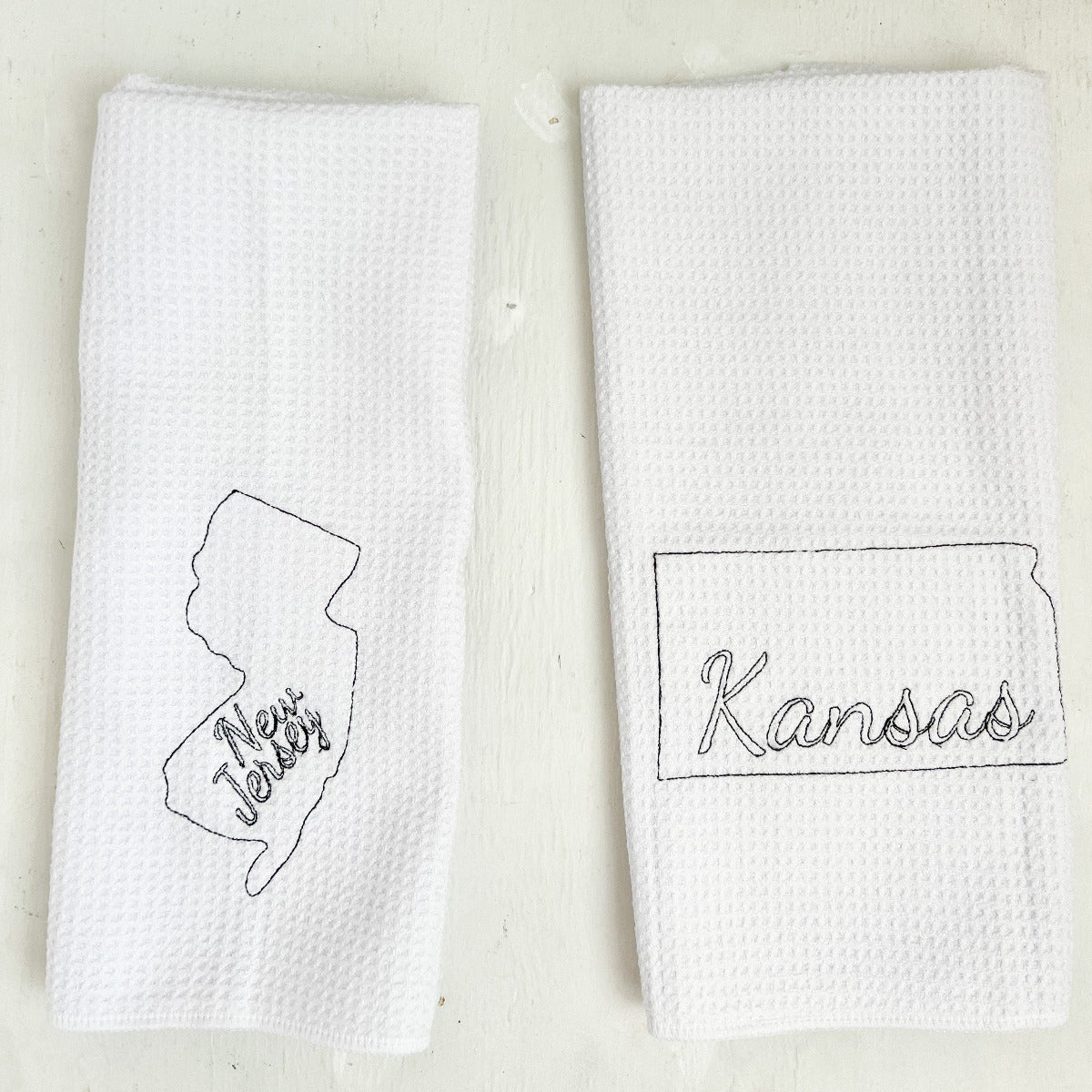 Embroidered State Kitchen Towel - A Vision to Remember
