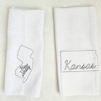 Embroidered State Kitchen Towel - A Vision to Remember