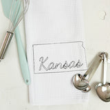 Embroidered State Kitchen Towel - A Vision to Remember