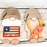 Gnome Craft Kit with USA Flag and Carrot