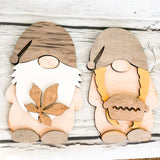 Gnome Craft Kit with Pie and Fall Leaf