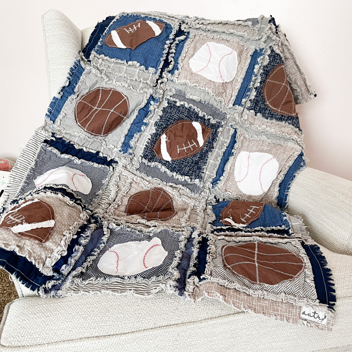 Sports Baby Rag Quilt Pattern - Instant Download - A Vision to Remember