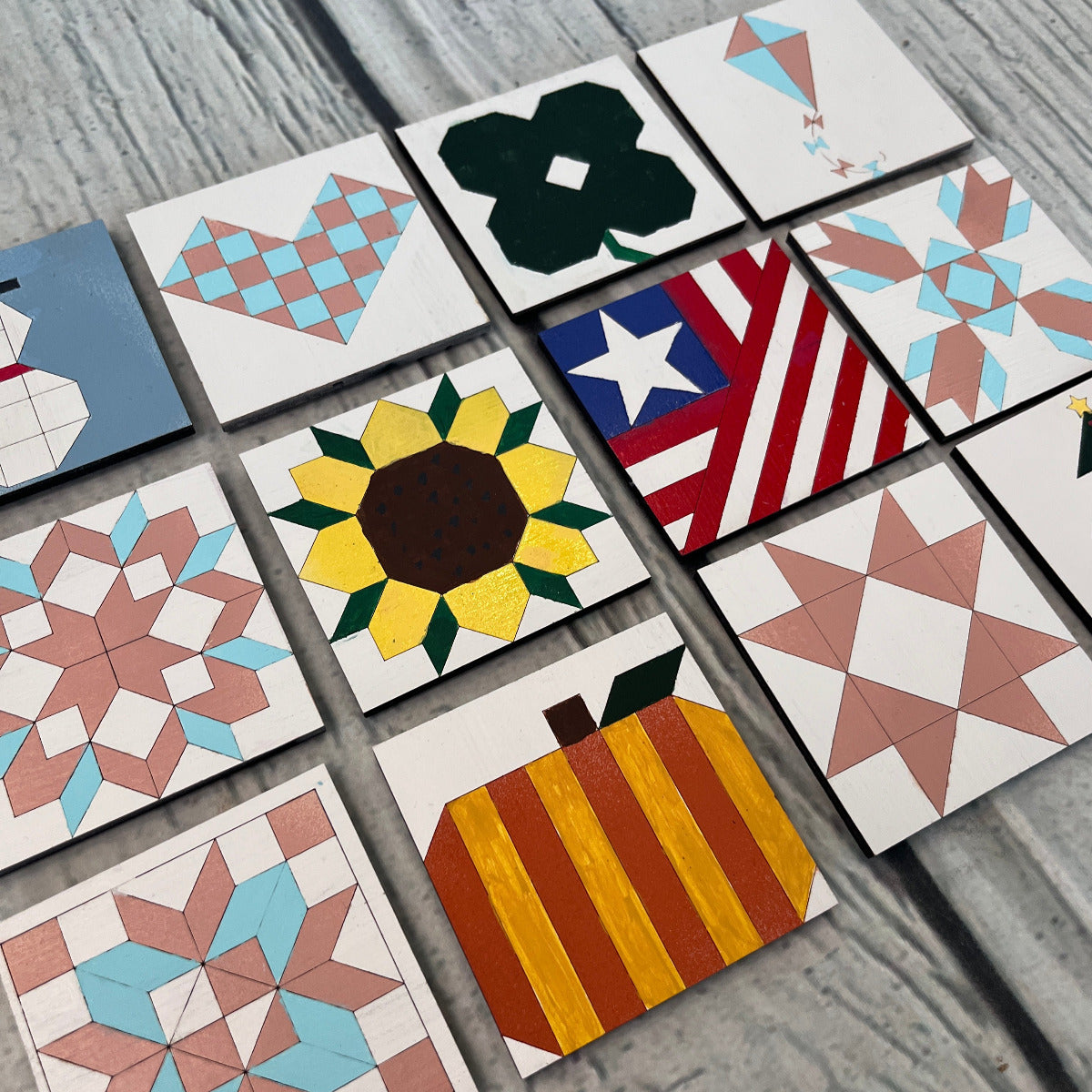 Wooden Barn Craft Kit with Interchangeable Quilt Blocks - A Vision to Remember