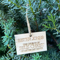 Missionary Name Tag Christmas Ornament Bulk - A Vision to Remember