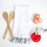 Plaid Kitchen Towels, Microfiber Absorbant Ruffled Dishcloth - A Vision to Remember