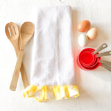 Plaid Kitchen Towels, Microfiber Absorbant Ruffled Dishcloth - A Vision to Remember