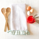 Plaid Kitchen Towels, Microfiber Absorbant Ruffled Dishcloth - A Vision to Remember