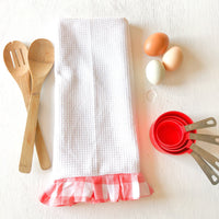 Plaid Kitchen Towels, Microfiber Absorbant Ruffled Dishcloth - A Vision to Remember