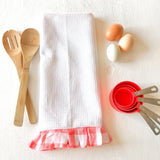 Plaid Kitchen Towels, Microfiber Absorbant Ruffled Dishcloth - A Vision to Remember