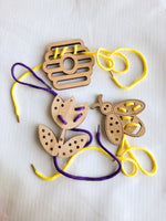 Wooden Lace Up Toys, Many Styles Available - A Vision to Remember