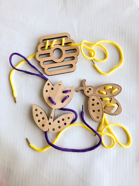 Wooden Lace Up Toys, Many Styles Available - A Vision to Remember