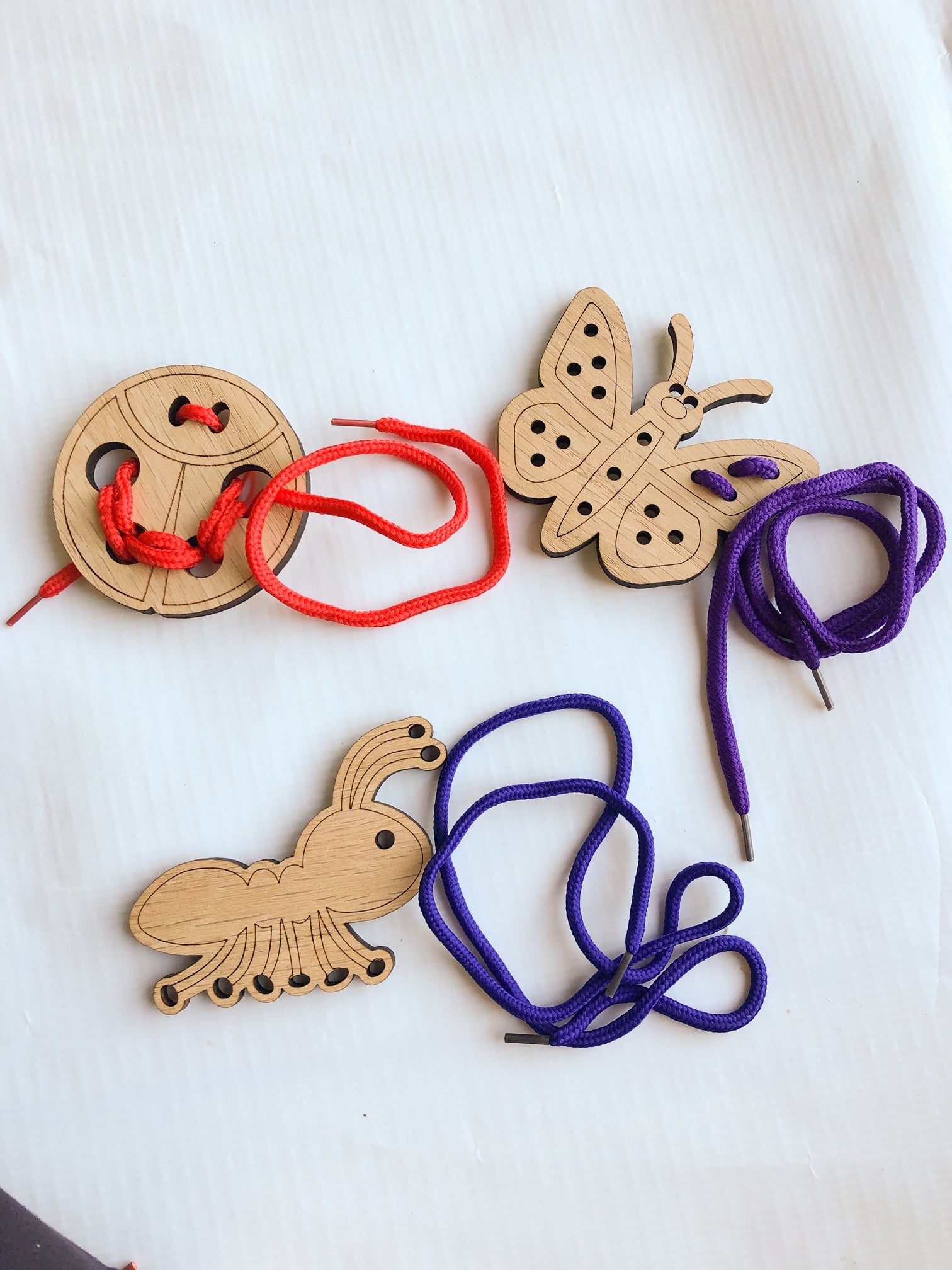 Wooden Lace Up Toys, Many Styles Available - A Vision to Remember