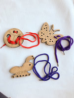 Wooden Lace Up Toys, Many Styles Available - A Vision to Remember