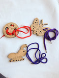 Wooden Lace Up Toys, Many Styles Available - A Vision to Remember