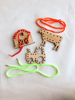 Wooden Lace Up Toys, Many Styles Available - A Vision to Remember