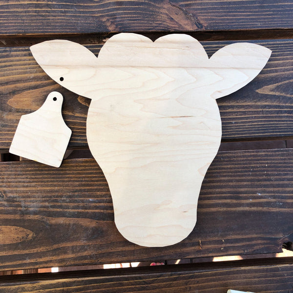 Farm Animal Door Hanger Unfinished Wood Sign