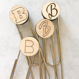4 Initial Wood Jumbo Paperclip Personalized Gift for Teacher and Students - A Vision to Remember