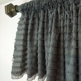 Gray Country Ruffle Valance