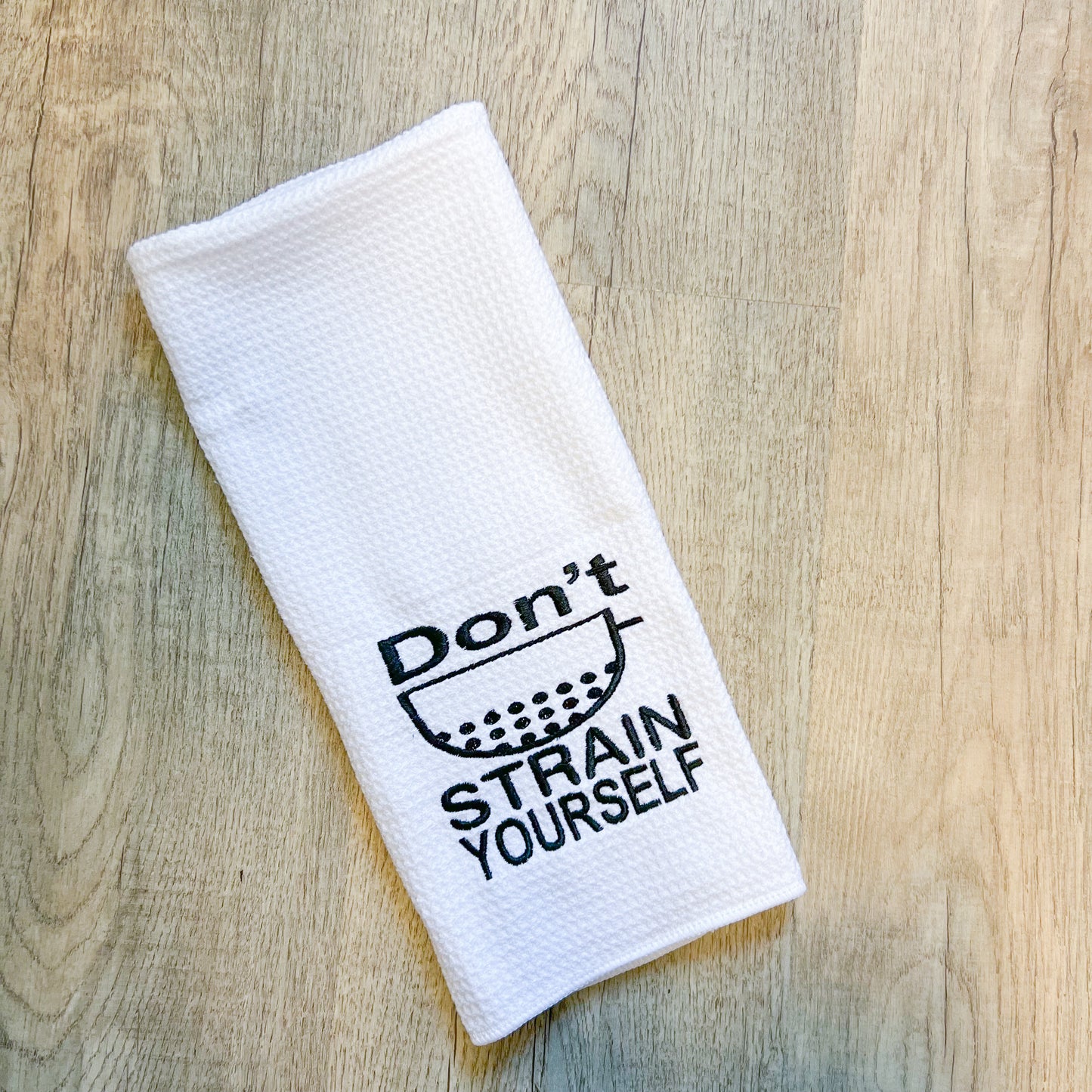 Embroidered Funny Kitchen Towel - A Vision to Remember