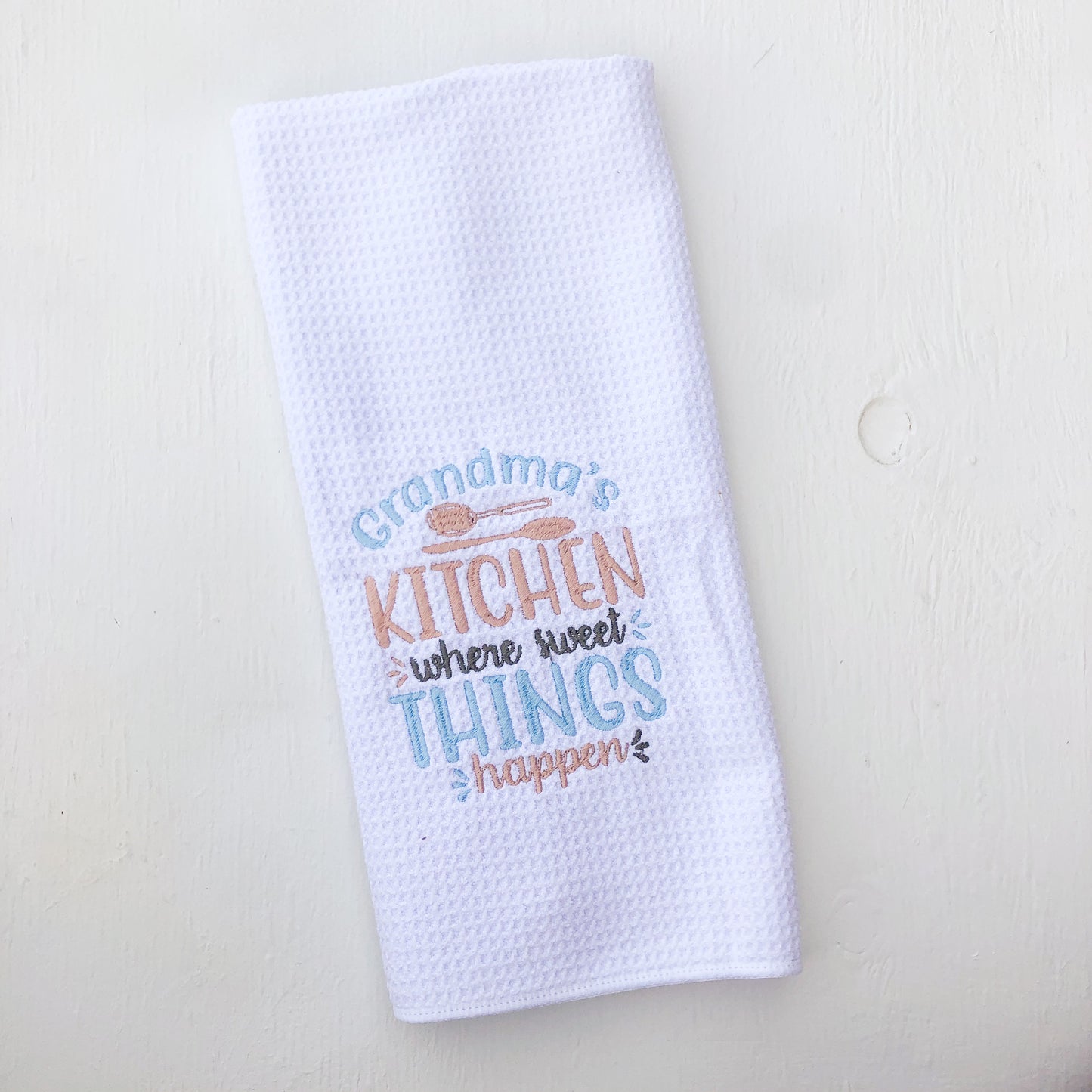 Embroidered Funny Kitchen Towel - A Vision to Remember