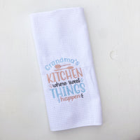 Embroidered Funny Kitchen Towel - A Vision to Remember