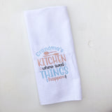 Embroidered Funny Kitchen Towel - A Vision to Remember
