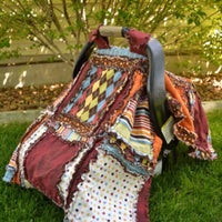 Easy Peasy Rag Quilt Car Seat Cover and Baby Blanket Pattern - A Vision to Remember