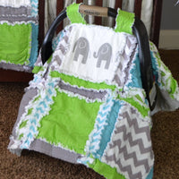 Easy Peasy Rag Quilt Car Seat Cover and Baby Blanket Pattern - A Vision to Remember