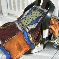 Easy Peasy Rag Quilt Car Seat Cover and Baby Blanket Pattern - A Vision to Remember