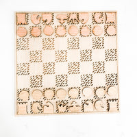 Engraved Checkers and Chess Game Board - A Vision to Remember