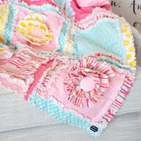 Floral Crib Bedding - Mint / Pink / Yellow - A Vision to Remember