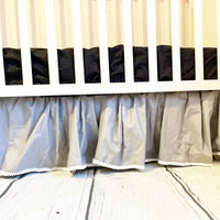 Pom Pom Gathered Crib Skirt - A Vision to Remember