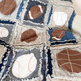 Baby Boy Sports Crib Bedding with Basketballs, Baseballs, and Footballs - A Vision to Remember