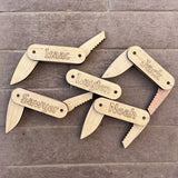 Wooden Pocket Knife for Kids Toy with Personalization - A Vision to Remember
