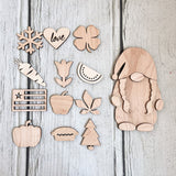 Gnome Craft Kit with Interchangeable Seasons - A Vision to Remember