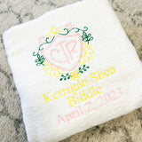 Girl LDS Baptism Towel with Name - A Vision to Remember