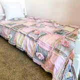 Pink and Gray Bedding, Twin thru King Size - A Vision to Remember