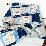 Airplane Nursery Bedding | Navy Blue & Gray - A Vision to Remember