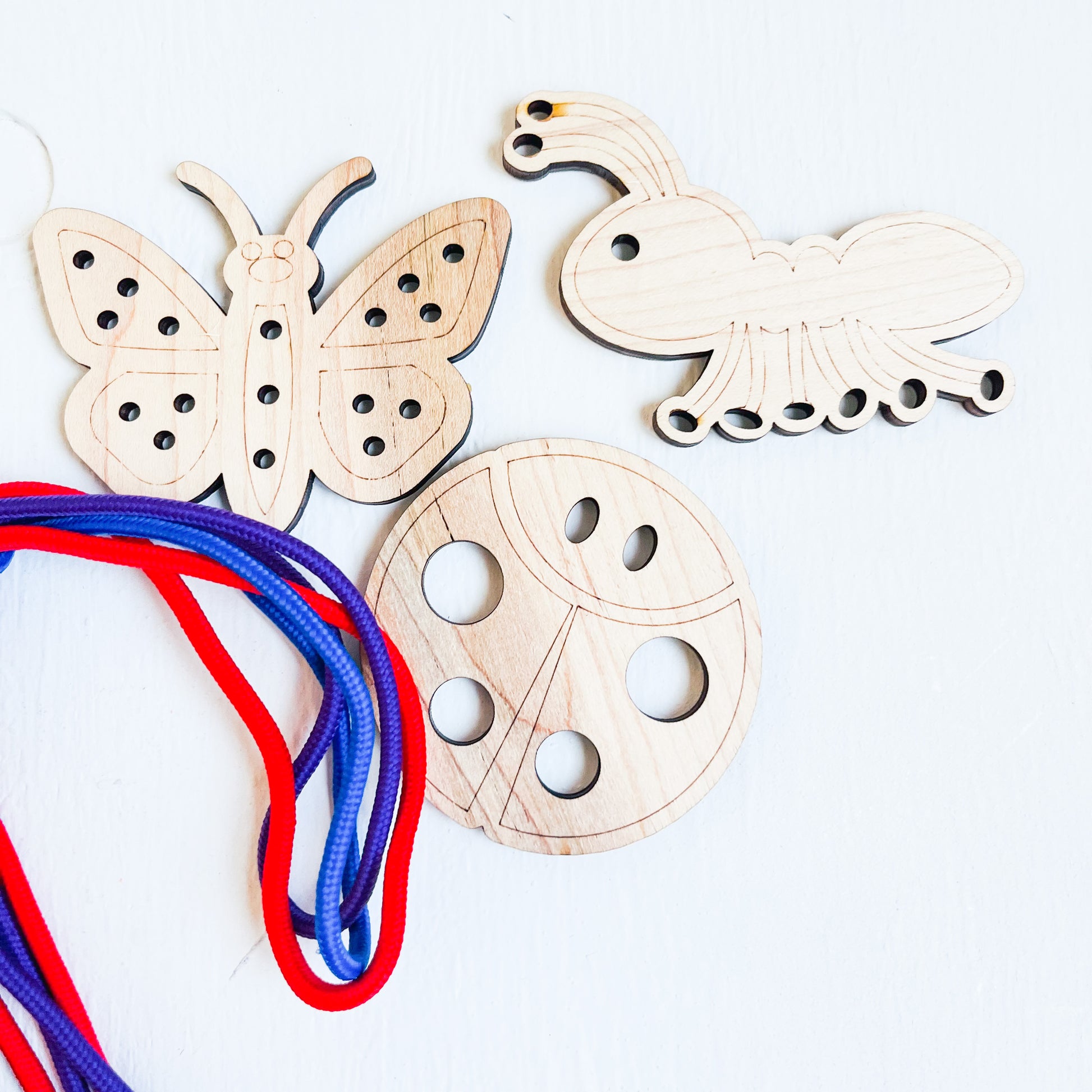 Wooden Lace Up Toys, Many Styles Available - A Vision to Remember