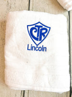 LDS Baptism Towel with Name - A Vision to Remember