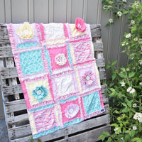 Floral Crib Bedding - Mint / Pink / Yellow - A Vision to Remember