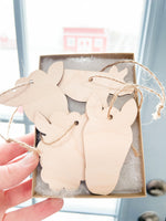 Wooden Farm Christmas Ornament - Cow, Pig, Horse, Sheep, Chicken - A Vision to Remember