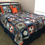 Sports Bedding, Twin thru King Size, Soccer Basketball Football Baseball - A Vision to Remember