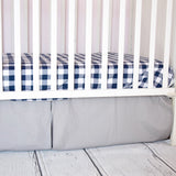 Elephant Baby Boy Crib Bedding - Navy Blue / Gray Nursery - A Vision to Remember