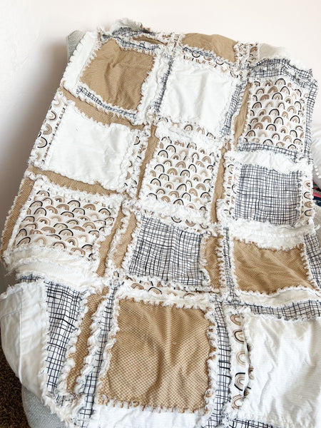 Neutral Rainbow Baby Quilt - A Vision to Remember