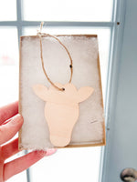 Wooden Farm Christmas Ornament - Cow, Pig, Horse, Sheep, Chicken - A Vision to Remember
