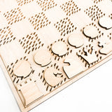 Engraved Checkers and Chess Game Board - A Vision to Remember