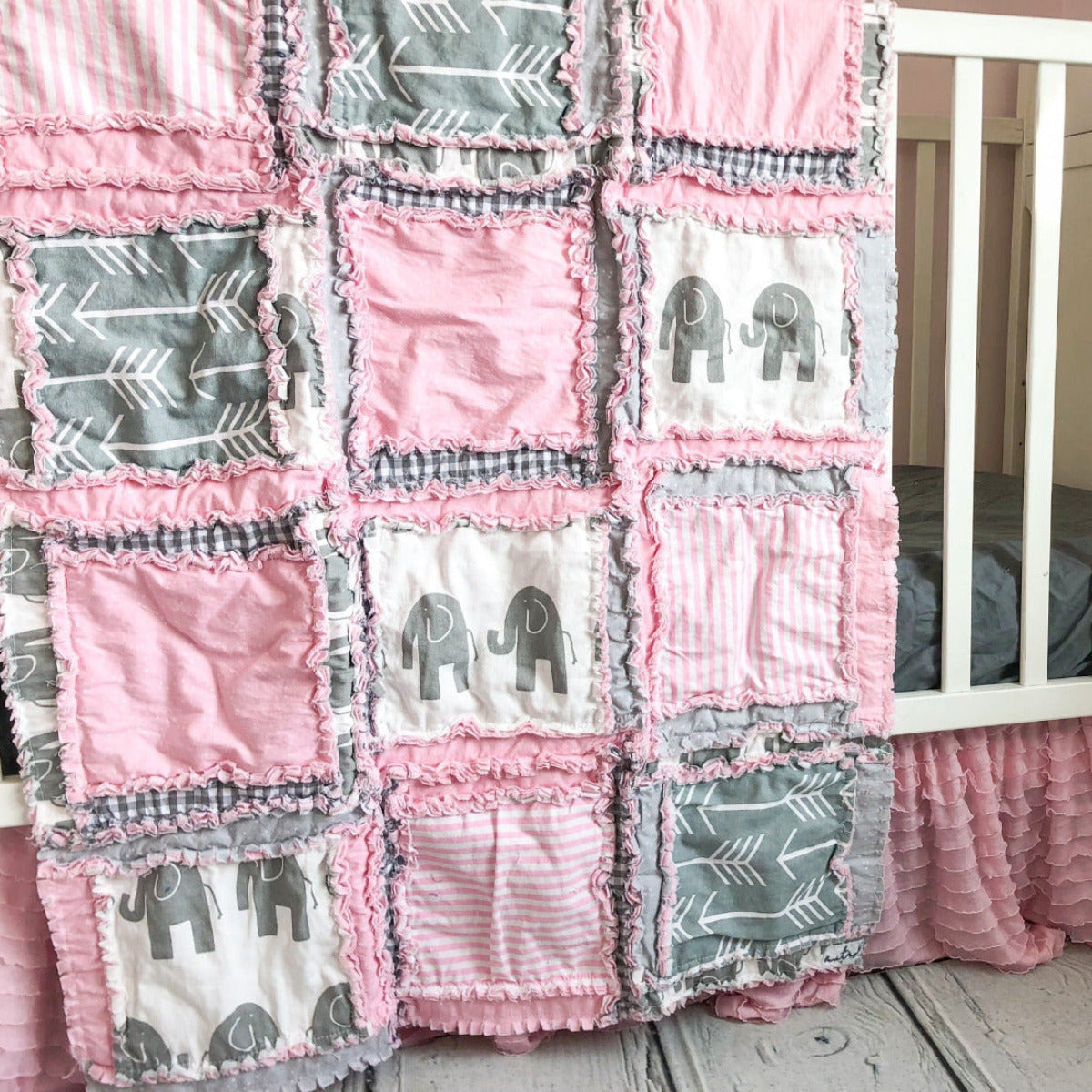 elephant crib bedding set girl