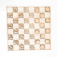 Engraved Checkers and Chess Game Board - A Vision to Remember