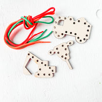Wooden Lace Up Toys, Many Styles Available - A Vision to Remember